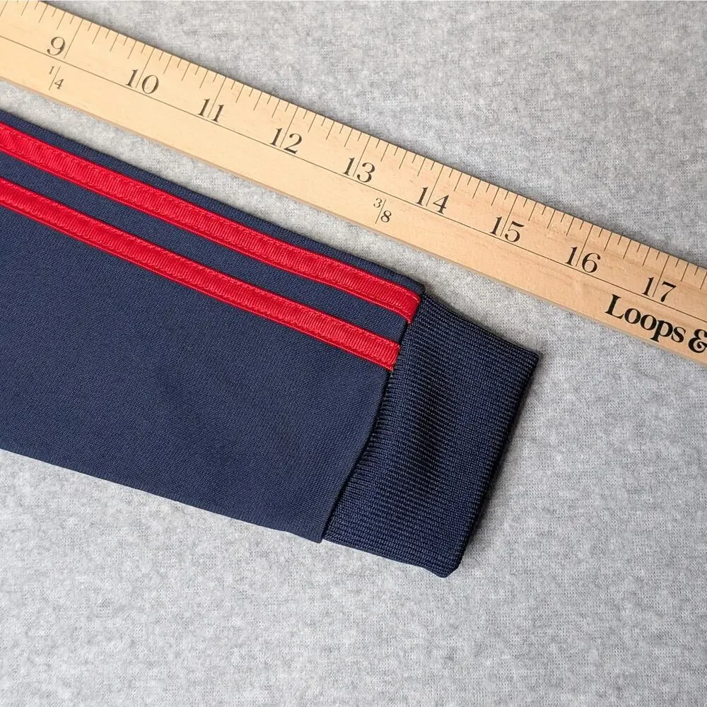 Adidas Tricot Track Suit Toddler 24 Months Full Zip Navy Red Gray Sporty Retro